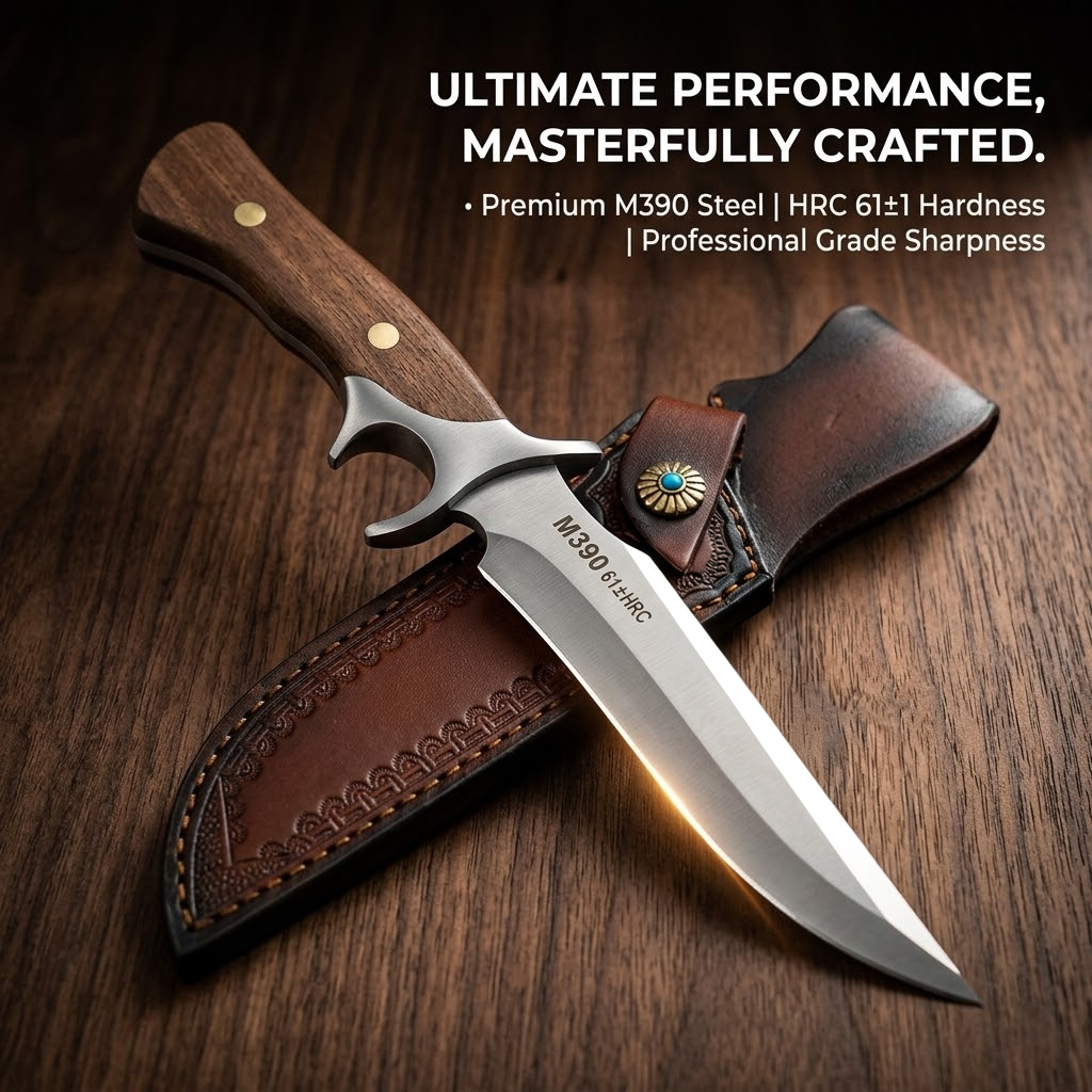 Outdoor Pocket knife M390 stee - Bushcraft Knife Fixed recension och pris