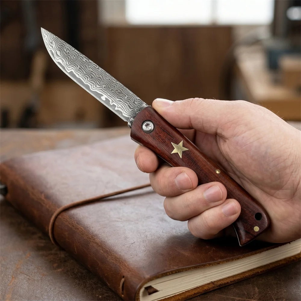 EDC Folding Pocket Knife, Prem - Bushcraft Knife Fixed recension och pris